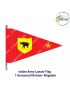 Indian Army Lancer Flag (Armoured Division) | Indian Military Stiffener Flag with Double Side Logo (9