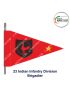 Indian Army Lancer Flag (Infantry Division) | Indian Military Stiffener Flag with Double Side Logo ( 9