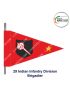 Indian Army Lancer Flag (Infantry Division) | Indian Military Stiffener Flag with Double Side Logo ( 9