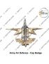 Army-Military Uniform AAD|Corps Of Army Air Defence Cap Badge (Indian Army Combat Regiments) ( AAD Head Badge Chrome-Gilt)
