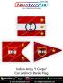 Indian Army I Corps Car Flag : ArmyNavyAir.com