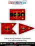 Indian Army Northern Command Car Flag : ArmyNavyAir.Com