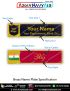 Personalised Name Plate Brass Karnataka : ArmyNavyAir.com