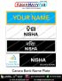 Canara Bank Uniform Name Plate (Acrylic) - ArmyNavyAir.com