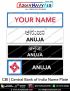 CBI | Central Bank Of India Uniform Name Plate (Acrylic) - ArmyNavyAir.com