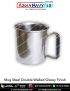 Stainless Steel Mug Double Walled Glossy Finish : ArmyNavyAir.com