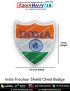 India Tricolour Shield Chest Badge : ArmyNavyAir.com