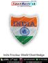 India Tricolour Shield Chest Badge : ArmyNavyAir.com