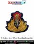 IN| Indian Navy Officer (Beret Cap) Badge Zari Hand Crafted : ArmNavyAir.com