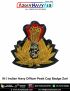 IN | Indian Navy Officer (Peak Cap) Badge Zari Hand Crafted : ArmyNavyAir.com