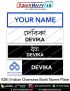 IOB | Indian Overseas Bank Uniform Name Plate (Acrylic) - ArmyNavyAir.com