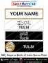 RBI | Reserve Bank Of India Uniform Name Plate (Acrylic) - ArmyNavyAir.com