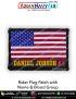 Personalised Rider Flag Patch with Country, Name & Blood Group Options : ArmyNavyAir.com