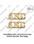 Army-Military ASC Uniform Shoulder Title-Badge (Indian Army Logistic Support) Indian Army Service Corps (Shoulder Badge Gilt)
