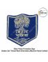 Bihar Police - Ceremonial Formation | Div Sign Golden Zari Embroidery On Blue Velvet WIth Fiber inner & Back Lining H 70mm x W 70mm : Chughs Navyug