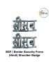 BSF Uniform Shoulder Title- Badge (Hindi) ( Central Armed Forces) Border Security Force Shoulder Title- Badge (Hindi) (Chrome)