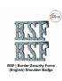 BSF Uniform Shoulder Title- Badge (English) ( Central Armed Forces) Border Security Force Shoulder Title- Badge (English) (Chrome)