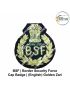 BSF | Border Security Force Cap Badge (English) Head Badge Golden Zari Bullion Wire Work Embroidery (Hand Crafted) 
