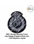 Bsf Cap Badge (Central Armed Police Force) Border Security Force Wth Satyamev Jayate (English) Head Badge Silver Zari Bullion Wire Work Embroidery (Hand Crafted) 