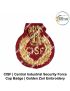 CISF Cap Badge (Central Armed Police Force) Central Industrial Security Force Golden Zari Bullion Wire Work Embroidery (Hand Crafted)