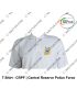 CAPF T Shirt |Central Armed Police Force T Shirt White  PC With Collar -CRP |Central Reserve Police Force-Small