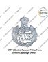 CRP | Central Reserve Police Force Officer Uniform Cap Badge Hindi (Central Reserve Police Force Head Badge Chrome )