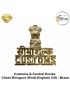 C&CE | Customs & Central Excise Chest Badge Bilingual (Hindi-English) Glit -Brass logo : ArmyNavyAir.com
