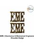 Army EME Uniform Shoulder Title- Badge ( Indian Army Arms-Service Branch ) Indian Army Corps of Electronics & Mechanical Engineers Shoulder Title- Badge Metal Anodised (Gilt)