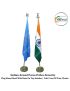 Indian Armed Force-Police-Security (Flag Stand  Steel )7'  of 25mm Dia Feet Pole With Bottom Steel Base of 15