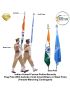 Flag Carrying Pole (Brass Or Steel) With Ashoka OR Unit Crest-Logo : ArmyNavyAir.com