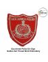 Goa Police | Goa Armed Police Ceremonial Formation | Div Sign Golden Zari Embroidery On Red Velvet WIth Fiber inner & Back Lining H 4