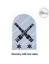 Indian Coast Guard Rank & Branch Badges (Sailors) For Summer Uniform-Gunnery With Two Stars ( New Technology ) 9.5cm H X 6.5cm W