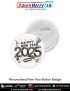 Personalised Happy New Year Button Badge : ArmyNavyAir.com