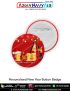 Personalised Happy New Year Button Badge : ArmyNavyAir.com