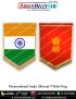 Personalised India Bharat T Pole Flag : ArmyNavyAir.com