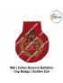 IRB Cap Badge Zari (Central-State Police) Indian Reserve Battalion Cap Badge Golden Zari Thread Work Embroidery ( Machine-Handcrafted)