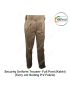 Security Uniform Trouser-Pant (Terry cot  Suiting P.V Fabric)  -Khaki