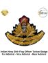 IN | Indian Navy Sikh Flag Officer Turban Badge For Officers