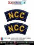 NCC | National Cadet Corps Arm | Shoulder Title (Navy Wing) Premium : ArmyNavyAir.com-Navy Arm Title (Black Merrow Border) with Velcro