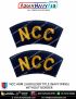 NCC | National Cadet Corps Arm | Shoulder Title (Navy Wing) Premium : ArmyNavyAir.com-Navy Arm Title (Plain) with Pin