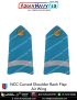 NCC | National Cadet Corps Shoulder Ranks Flap |Epaulette (All Wings) : ArmyNavyAir.com-Air CUO Curved (White On Blue) 