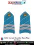 NCC | National Cadet Corps Shoulder Ranks Flap |Epaulette (All Wings) : ArmyNavyAir.com-Air SCUO Curved (White On Blue)