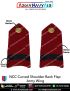 NCC | National Cadet Corps Shoulder Ranks Flap |Epaulette (All Wings) : ArmyNavyAir.com-Army CUO Curved (Black On Red) 