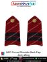 NCC | National Cadet Corps Shoulder Ranks Flap |Epaulette (All Wings) : ArmyNavyAir.com-Army SCUO Curved (Black On Red)