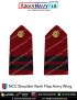 NCC | National Cadet Corps Shoulder Ranks Flap |Epaulette (All Wings) : ArmyNavyAir.com-Army SCUO Flat (Black On Red)