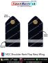 NCC | National Cadet Corps Shoulder Ranks Flap |Epaulette (All Wings) : ArmyNavyAir.com-Navy CUO Flat (White  On Black)