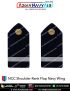 NCC | National Cadet Corps Shoulder Ranks Flap |Epaulette (All Wings) : ArmyNavyAir.com-Navy CUO Flat (White  On Black)