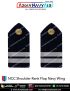 NCC | National Cadet Corps Shoulder Ranks Flap |Epaulette (All Wings) : ArmyNavyAir.com-Navy SCUO Flat  (White On Black)