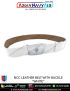 NCC | National Cadet Corps Leather Belt With Buckle (All Wing) : ArmyNavyAir.com-Navy (White)
