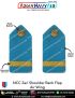NCC | National Cadet Corps Shoulder Ranks Flap |Epaulette (All Wings) : ArmyNavyAir.com-Air CUO Flat (Zari On Blue)